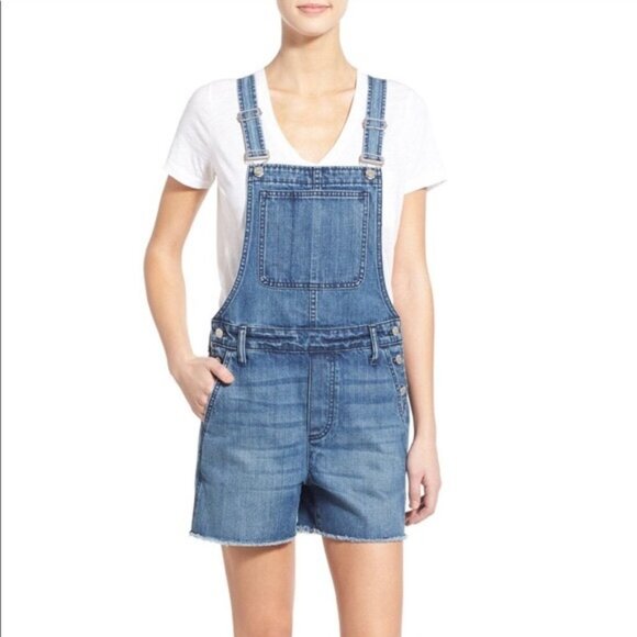 Madewell Adirondack Shortall Raw Hem Overalls - Picture 3 of 11